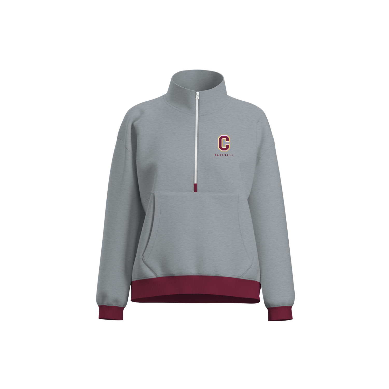 COLONIE HS BASEBALL '26 WOMEN'S COTTON FLEECE HALF-ZIP