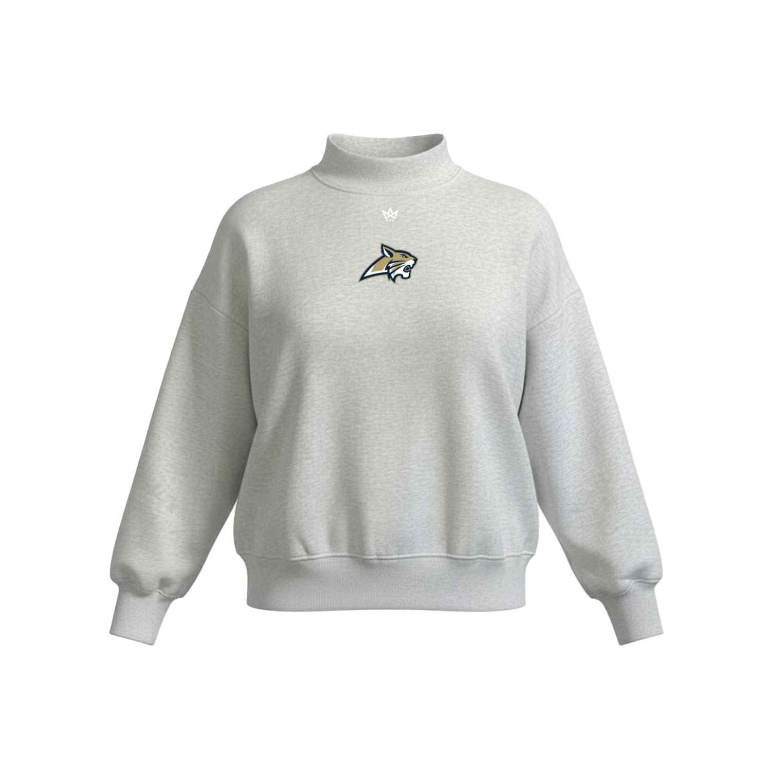 APALACHEE HIGH SCHOOL STAFF WOMEN'S COTTON FLEECE MOCKNECK - EMB [GREY]