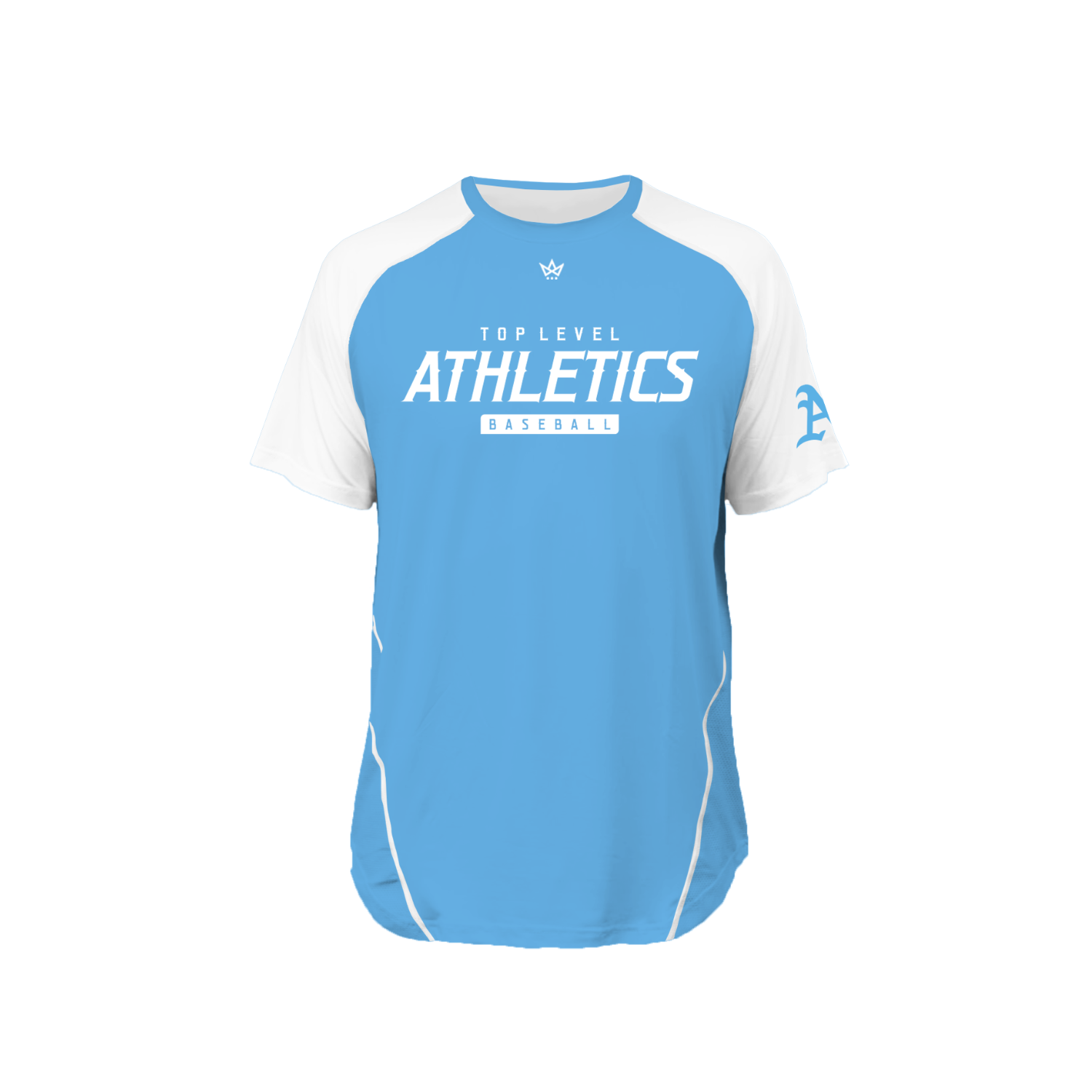 TOP LEVEL ATHLETICS BASEBALL PRO VENTED SS TEE [BABY BLUE]