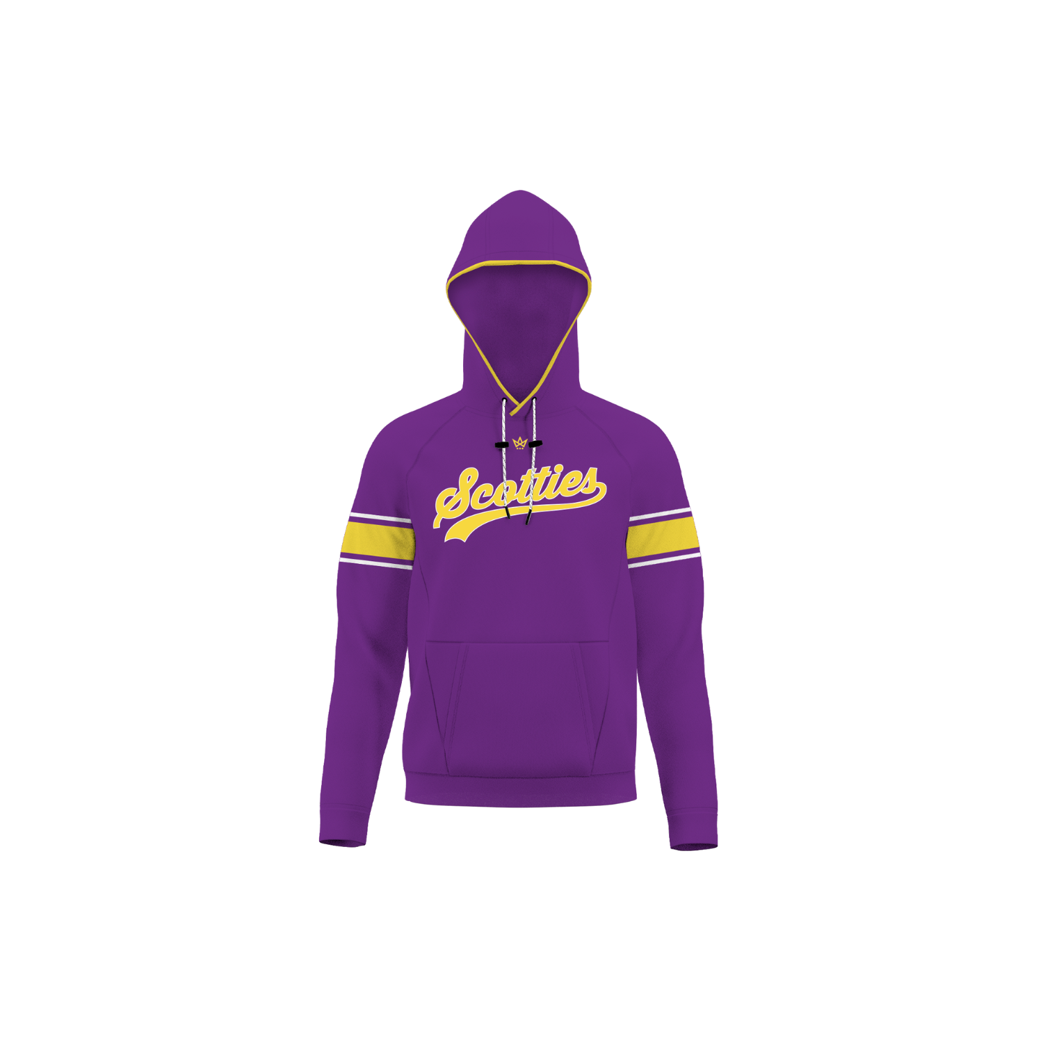 BALLSTON SPA BASEBALL SUB PERFORMANCE FLEECE HOODIE - PURPLE