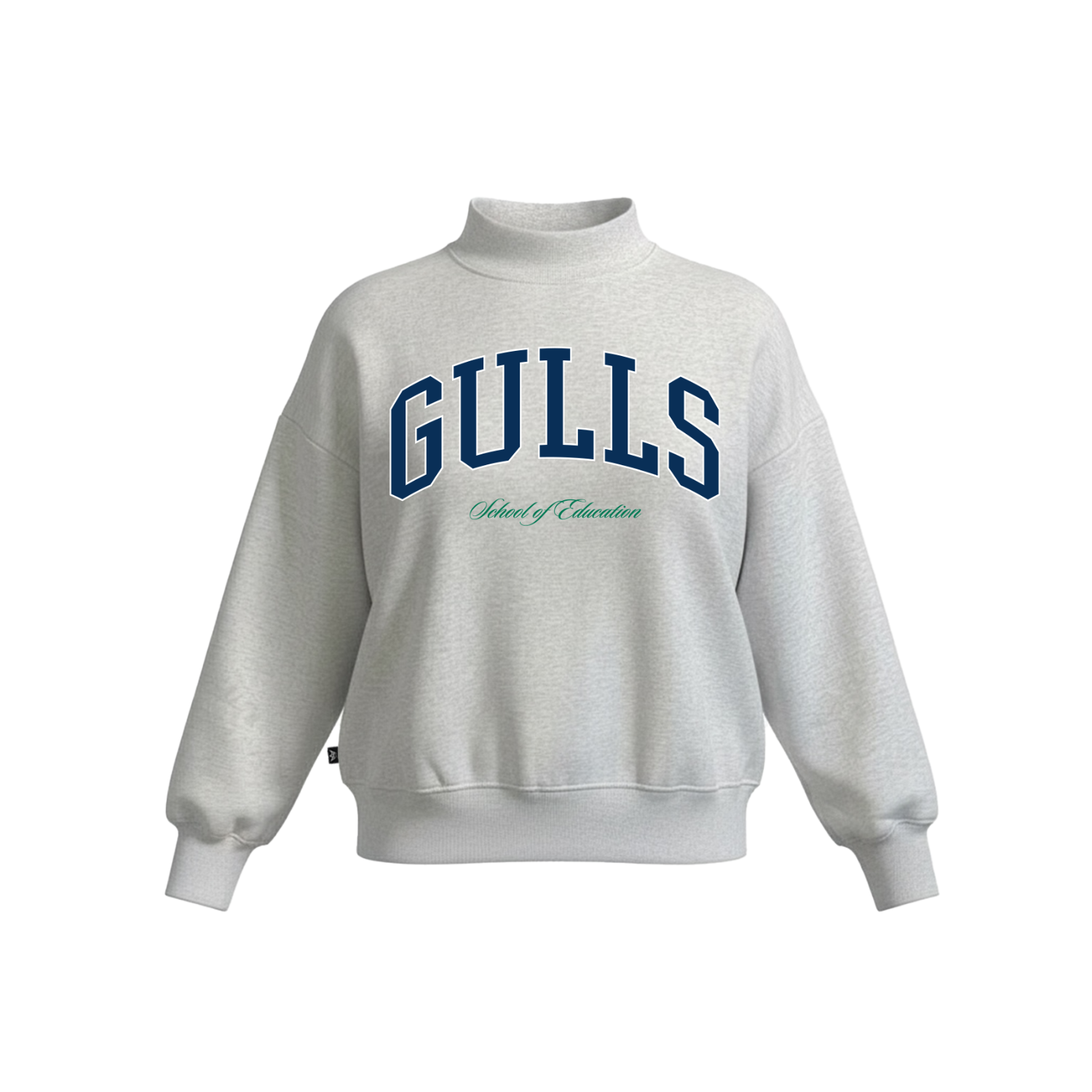 ENDICOTT SCHOOL OF EDUCATION WOMEN'S COTTON FLEECE MOCKNECK - TT [HEATHER ASH]