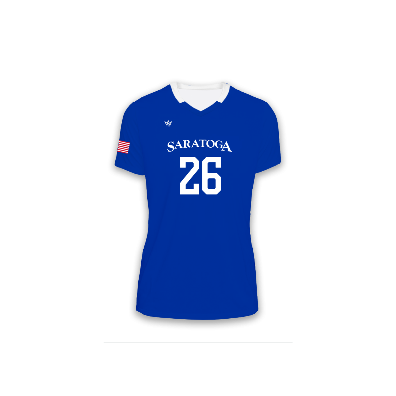 SARATOGA VOLLEYBALL WOMEN'S VOLLEYBALL SS V-NECK JERSEY	 - BLUE