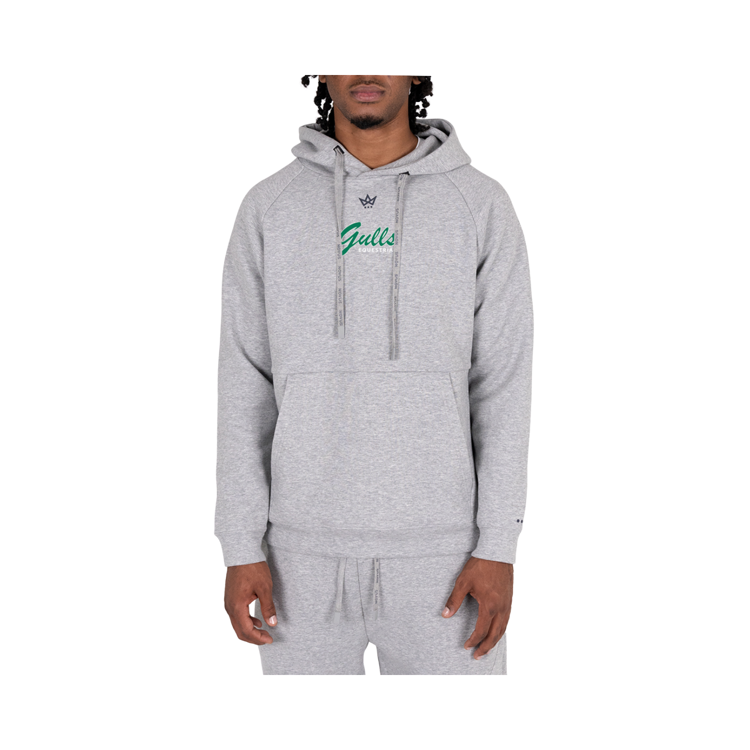 ENDICOTT EQUESTRIAN ROYALKNIT HOODIE - STERLING HEATHER