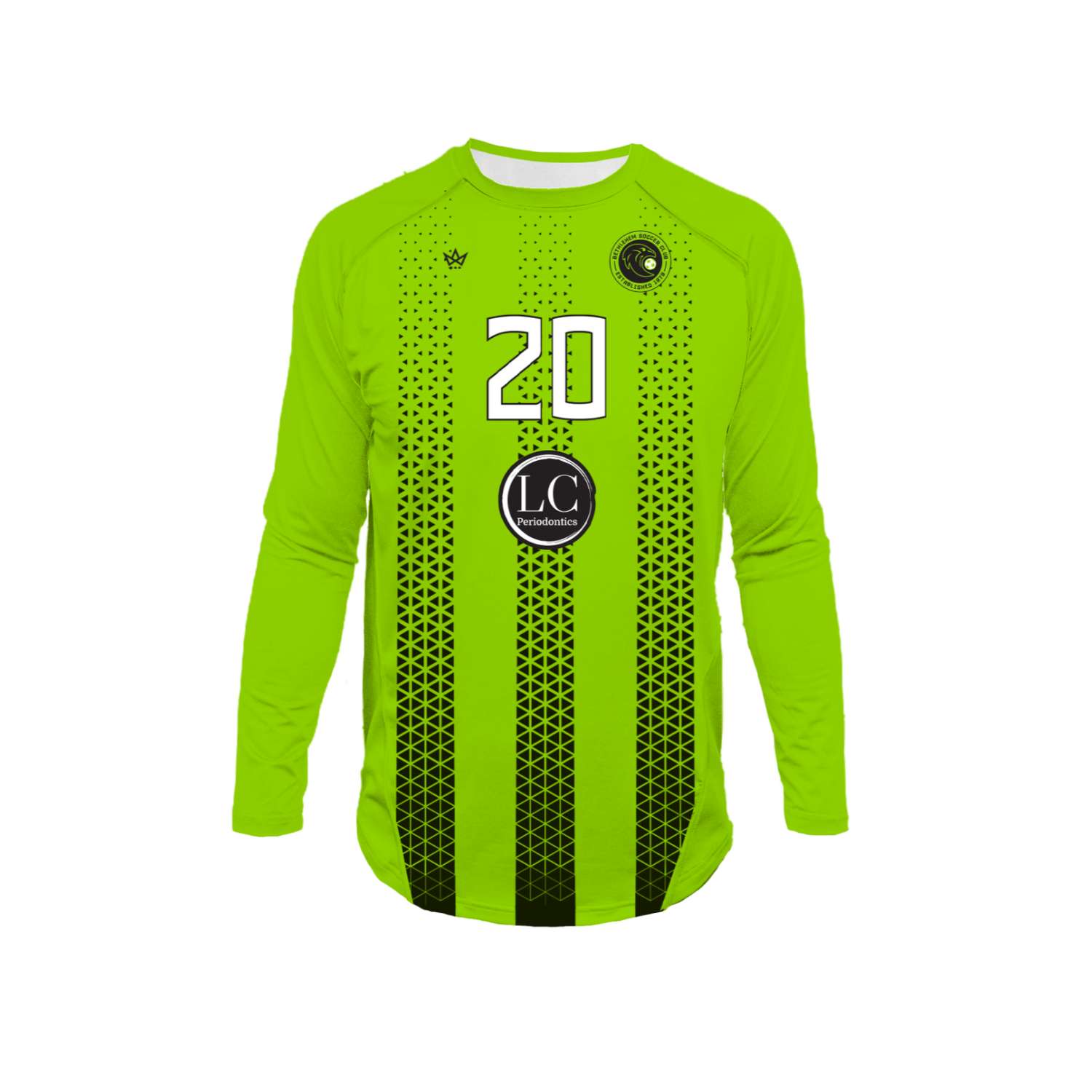 BETHLEHEM SOCCER CLUB UNIFORMS PRO VENTED LS [NEON GREEN]