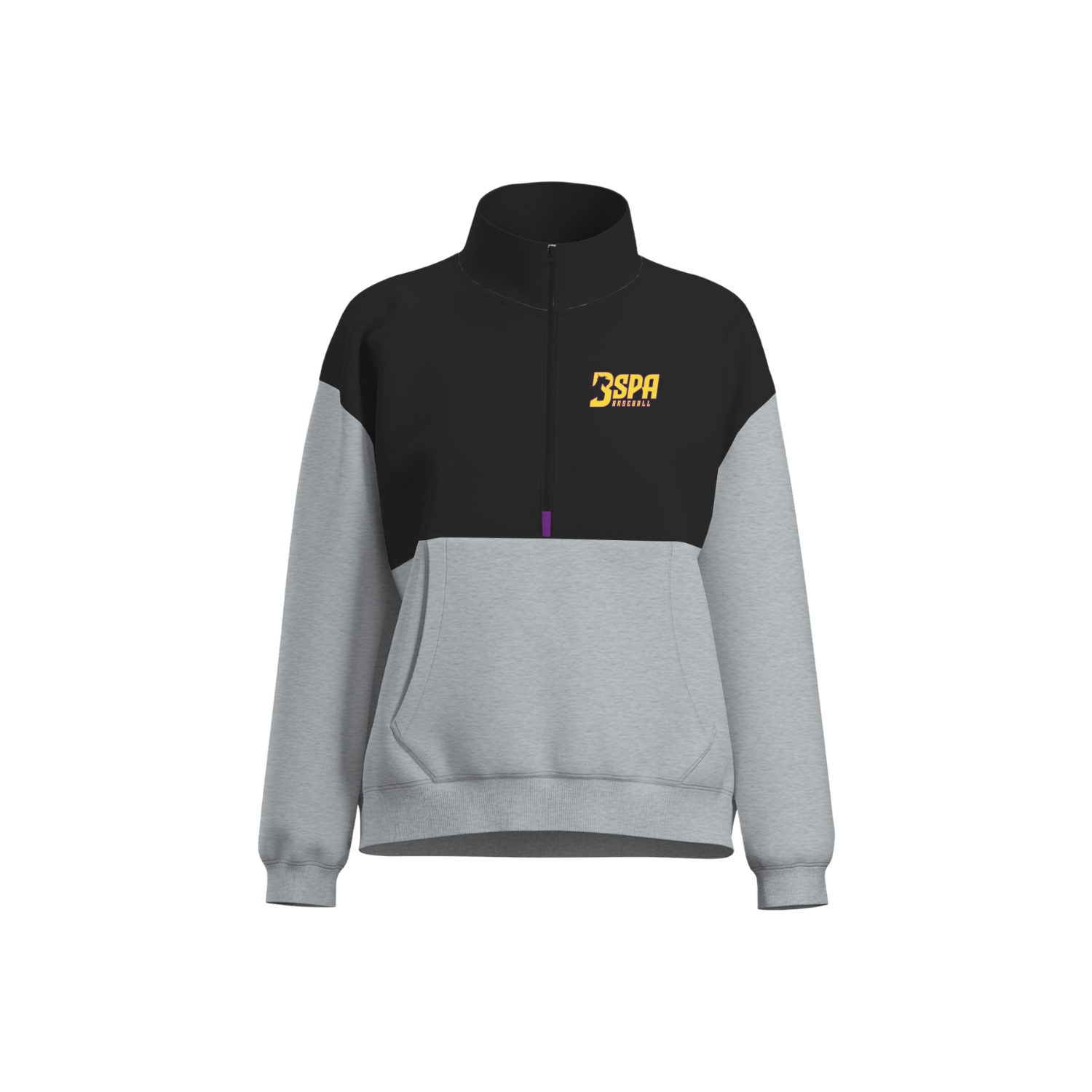 BALLSTON SPA BASEBALL WOMEN'S COTTON FLEECE HALF-ZIP