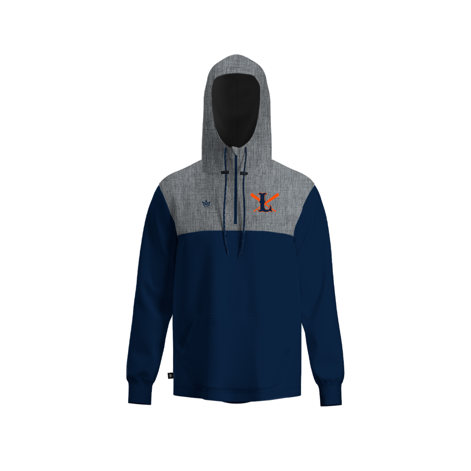 LIVERPOOL BASEBALL PANELED HOODIE [GRAY/NAVY]