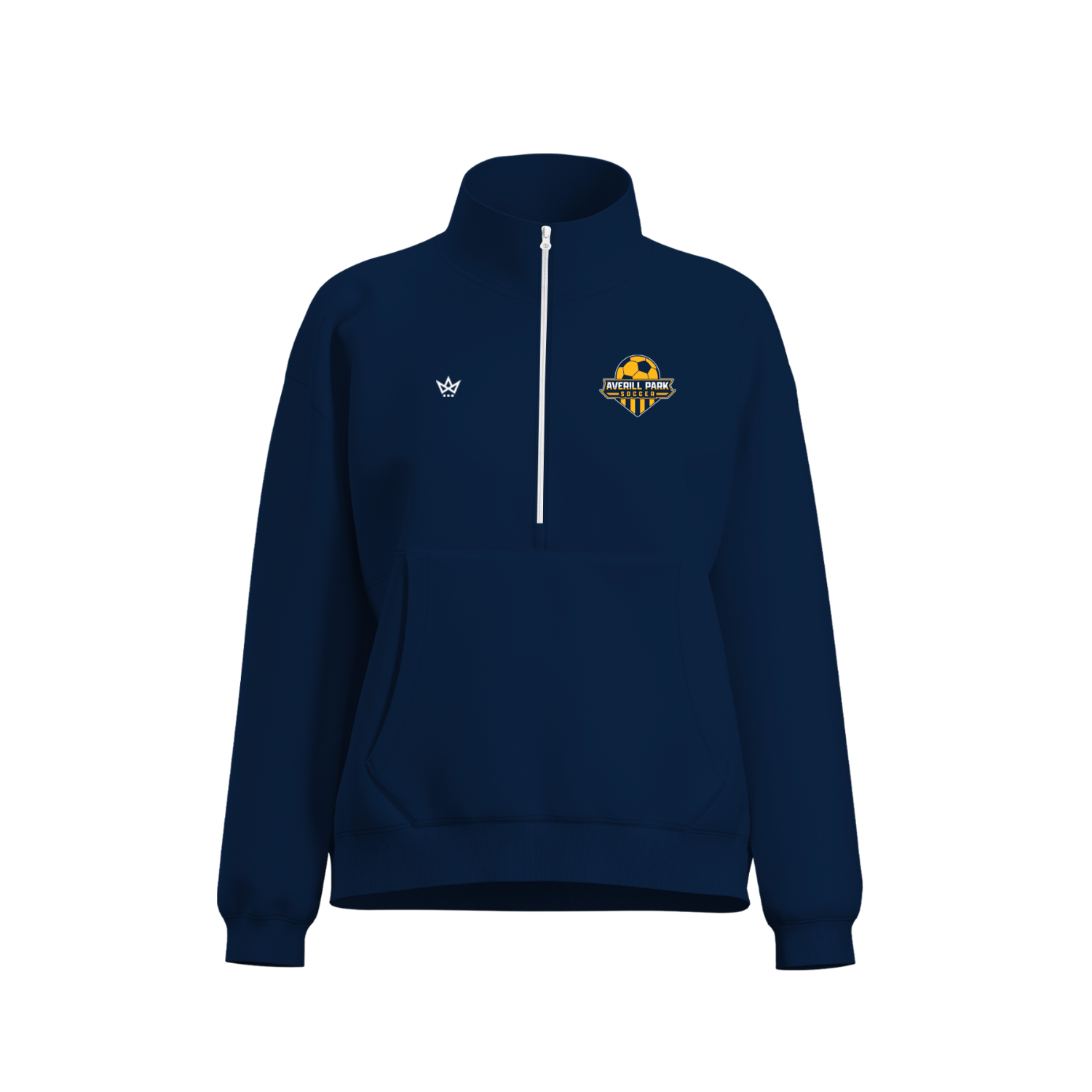 AVERILL PARK YOUTH SOCCER WOMEN'S COTTON FLEECE HALF-ZIP [NAVY]