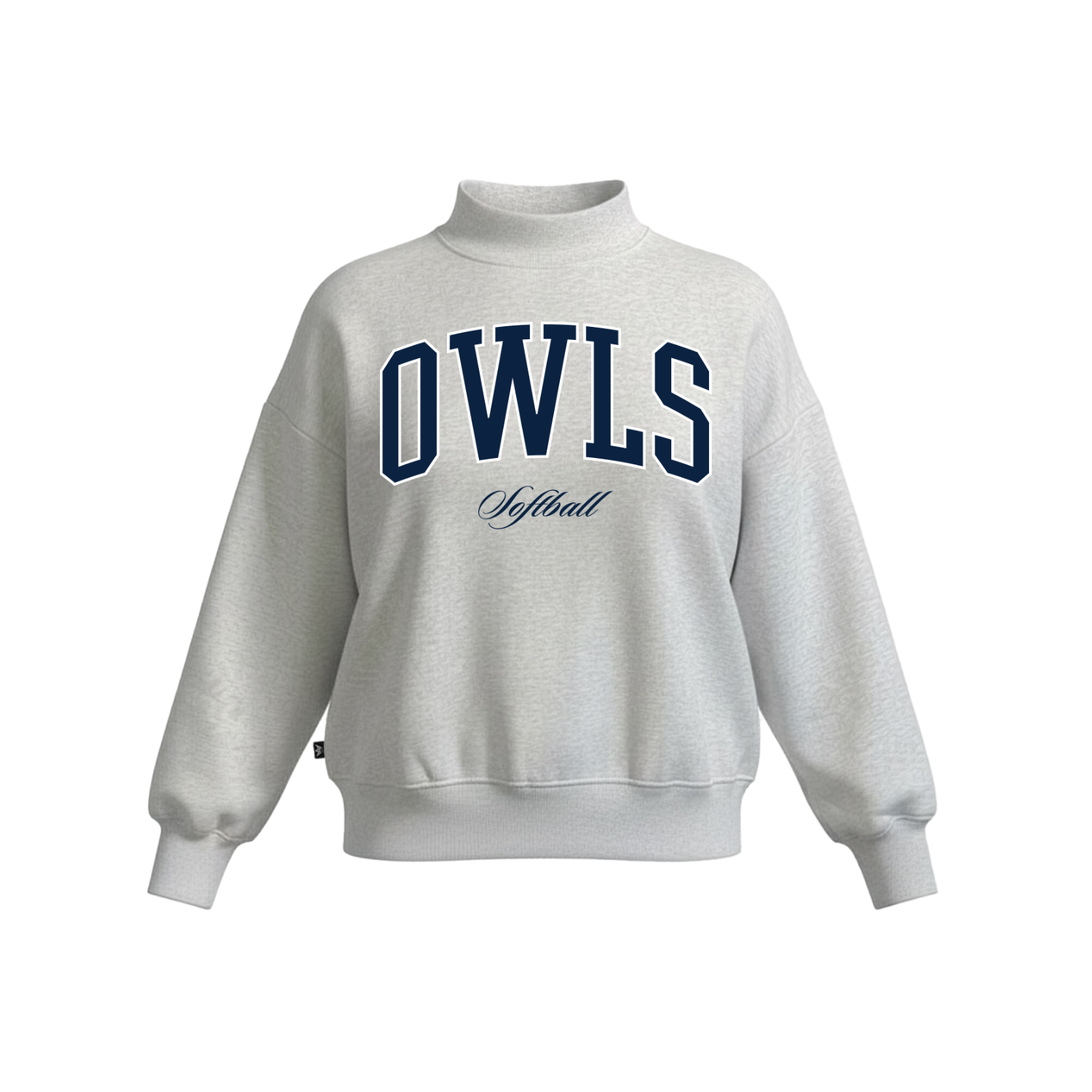 WESTFIELD STATE SOFTBALL WOMEN'S COTTON FLEECE MOCKNECK - EMB