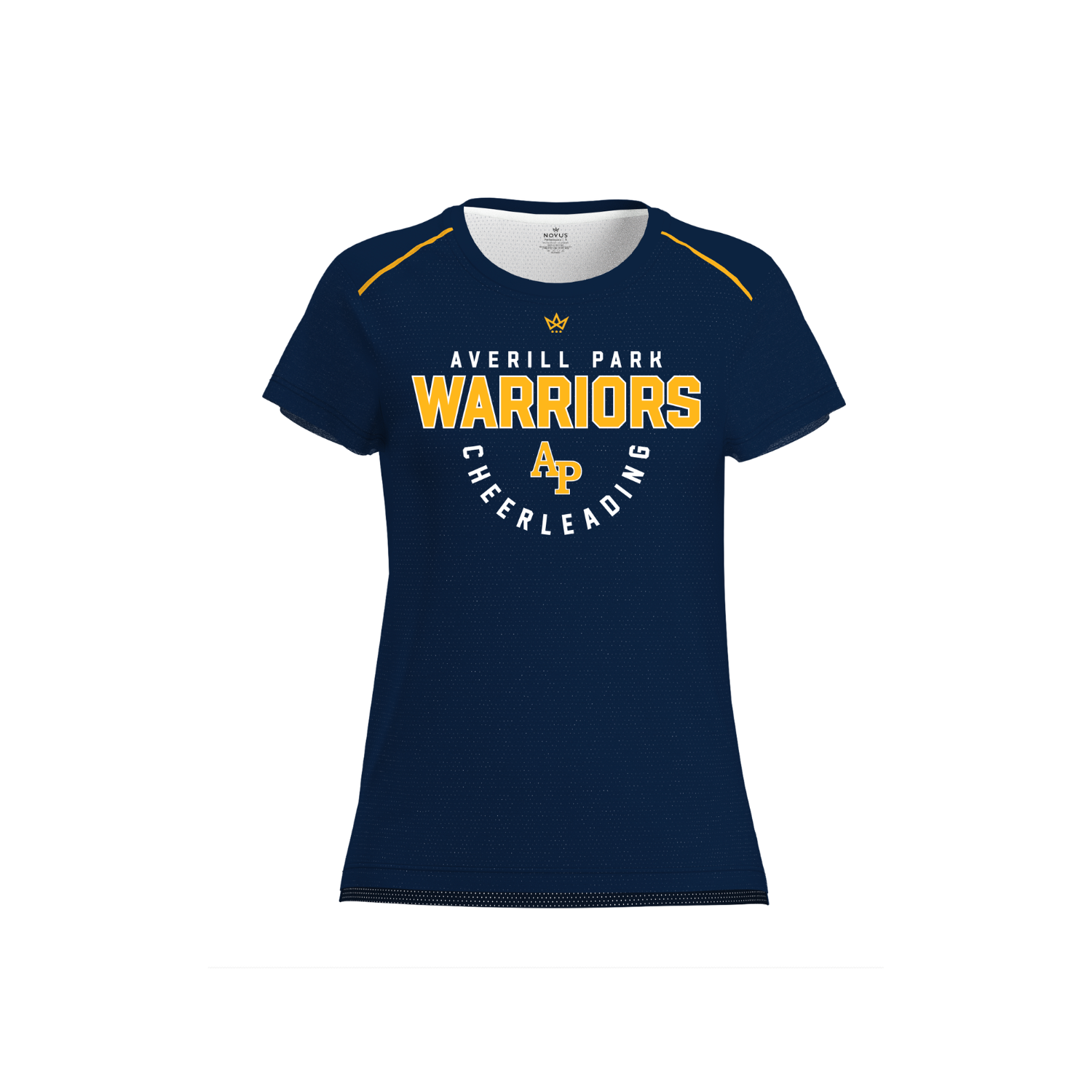 AVERILL PARK WARRIORS POP WARNER WOMEN'S AURA TEE - NAVY CHEERLEADING