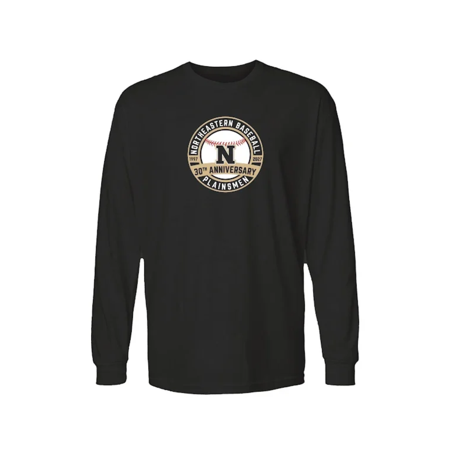 NJC BASEBALL BASIC COTTON LS TEE [BLACK]