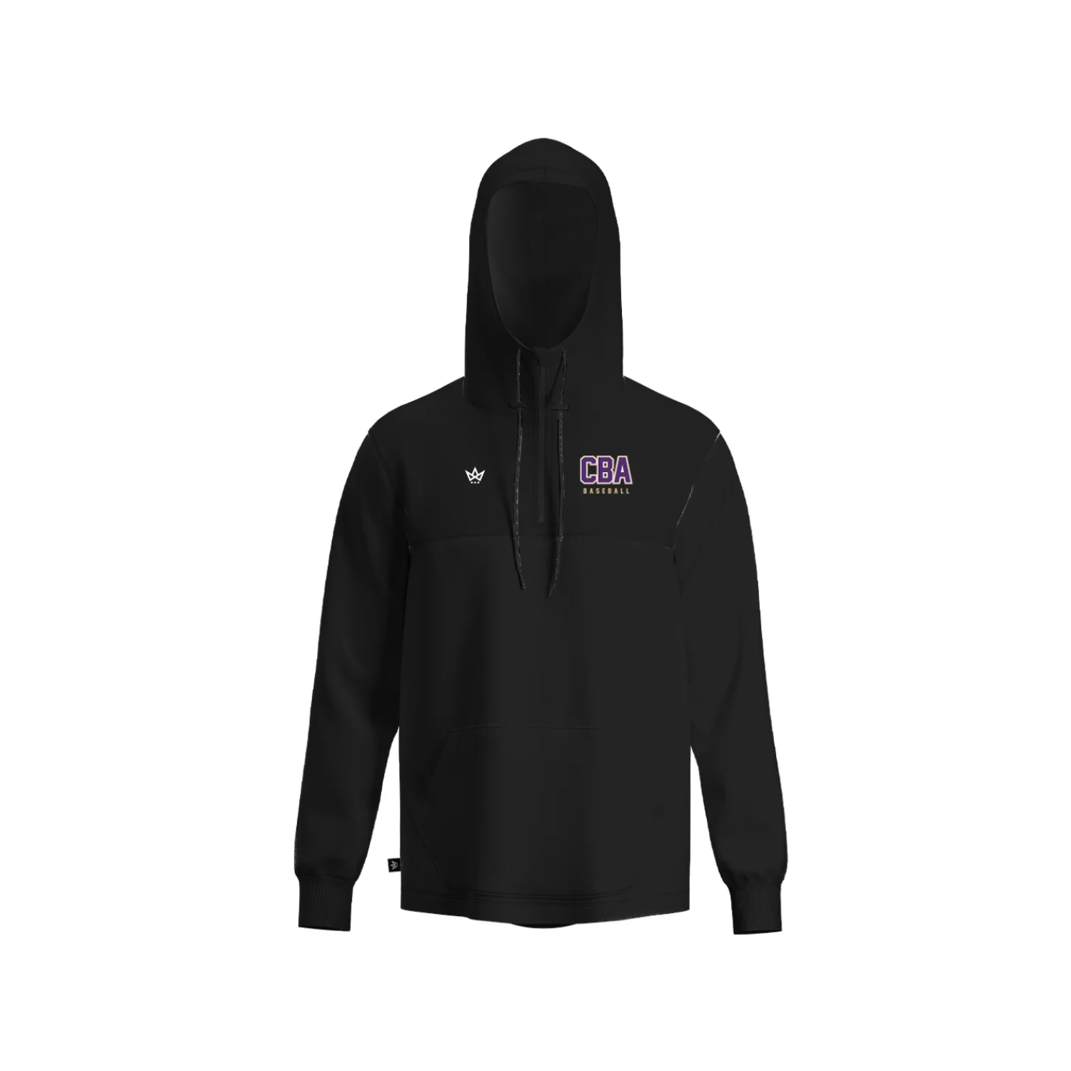 CBA BASEBALL PANELED HOODIE [BLACK