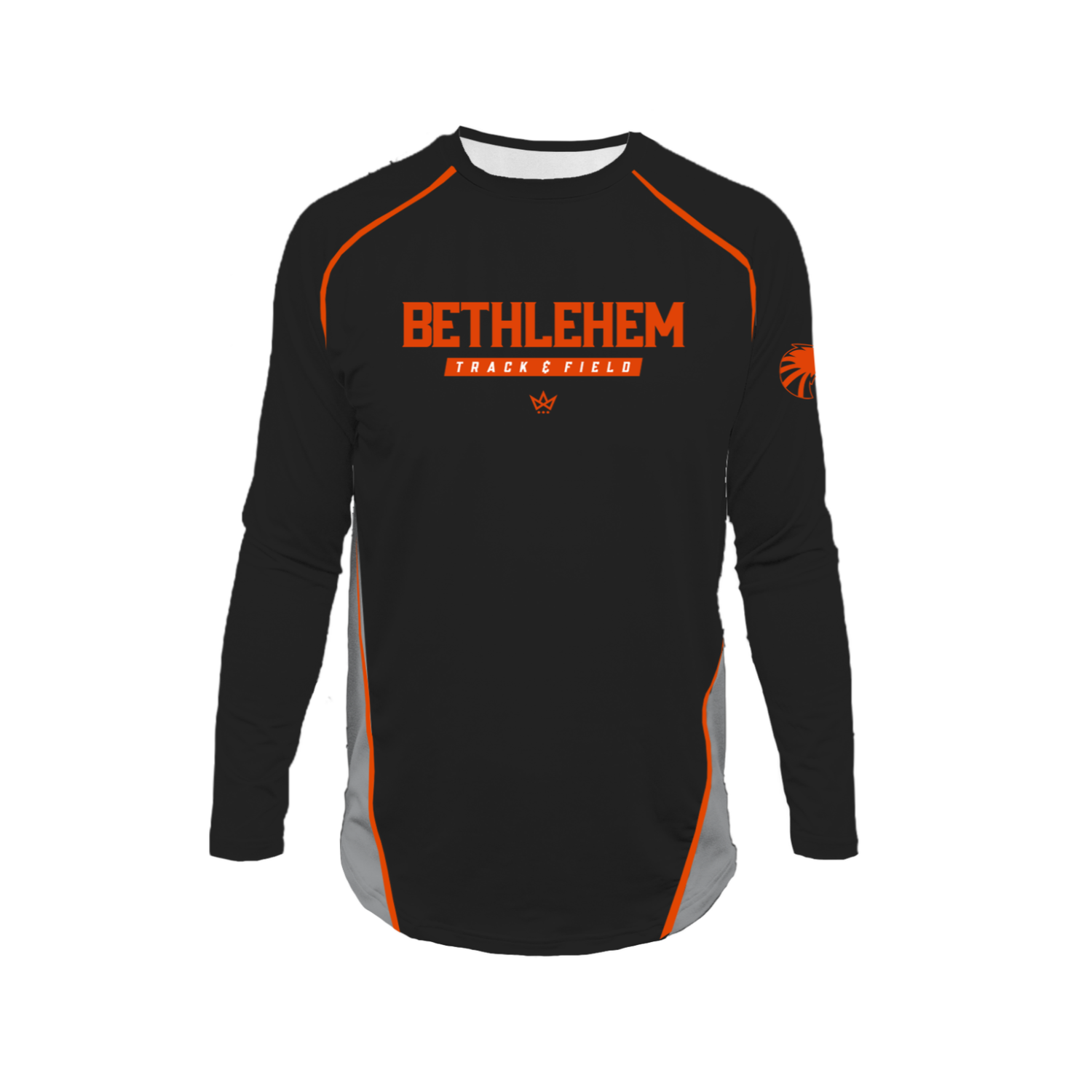 BETHLEHEM TRACK & FIELD PRO VENTED LS [BLACK/GRAY]
