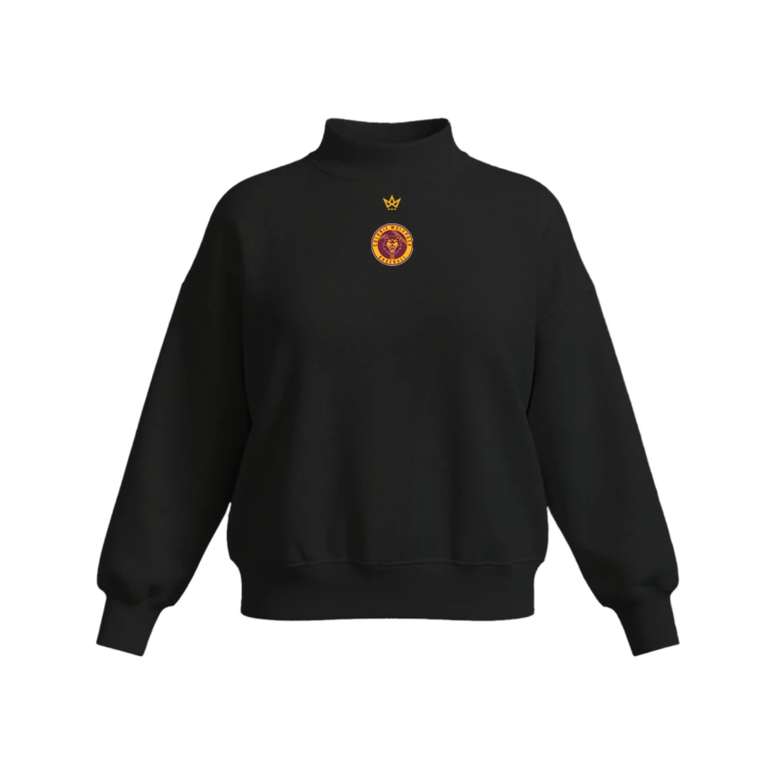 COLONIE HS BASEBALL WOMEN'S COTTON FLEECE MOCKNECK - EMB