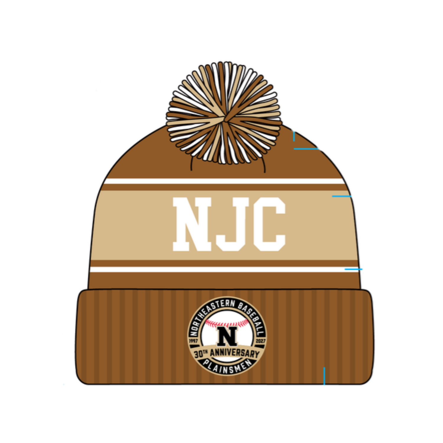 NJC BASEBALL CUSTOM VINTAGE BEANIE [BROWN]