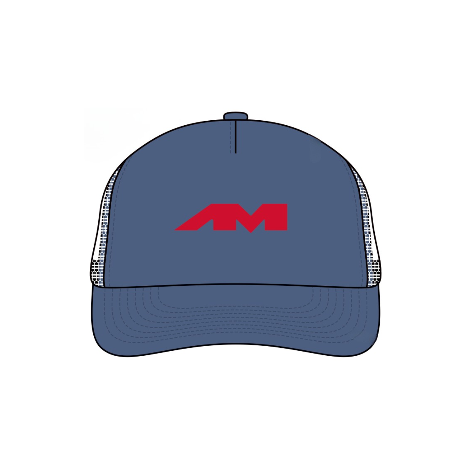 AMTS 5-PANEL TRUCKER HAT - BLUE