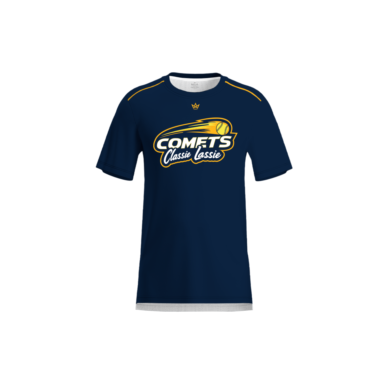 CLASSIE LASSIES COMETS SOFTBALL AURA TEE - NAVY