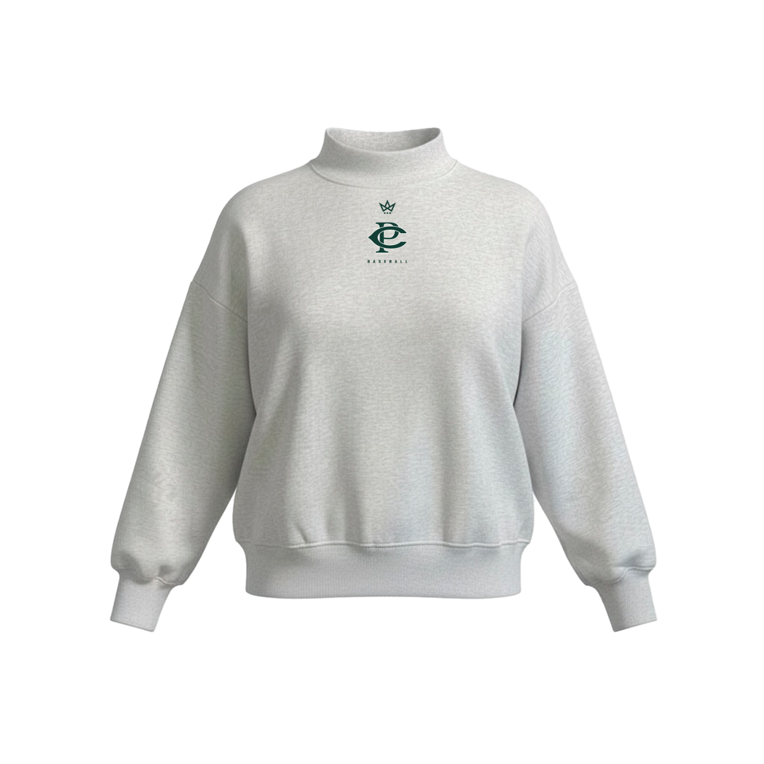 CLIFTON PARK TRAVEL BASEBALL WOMEN'S COTTON FLEECE MOCKNECK