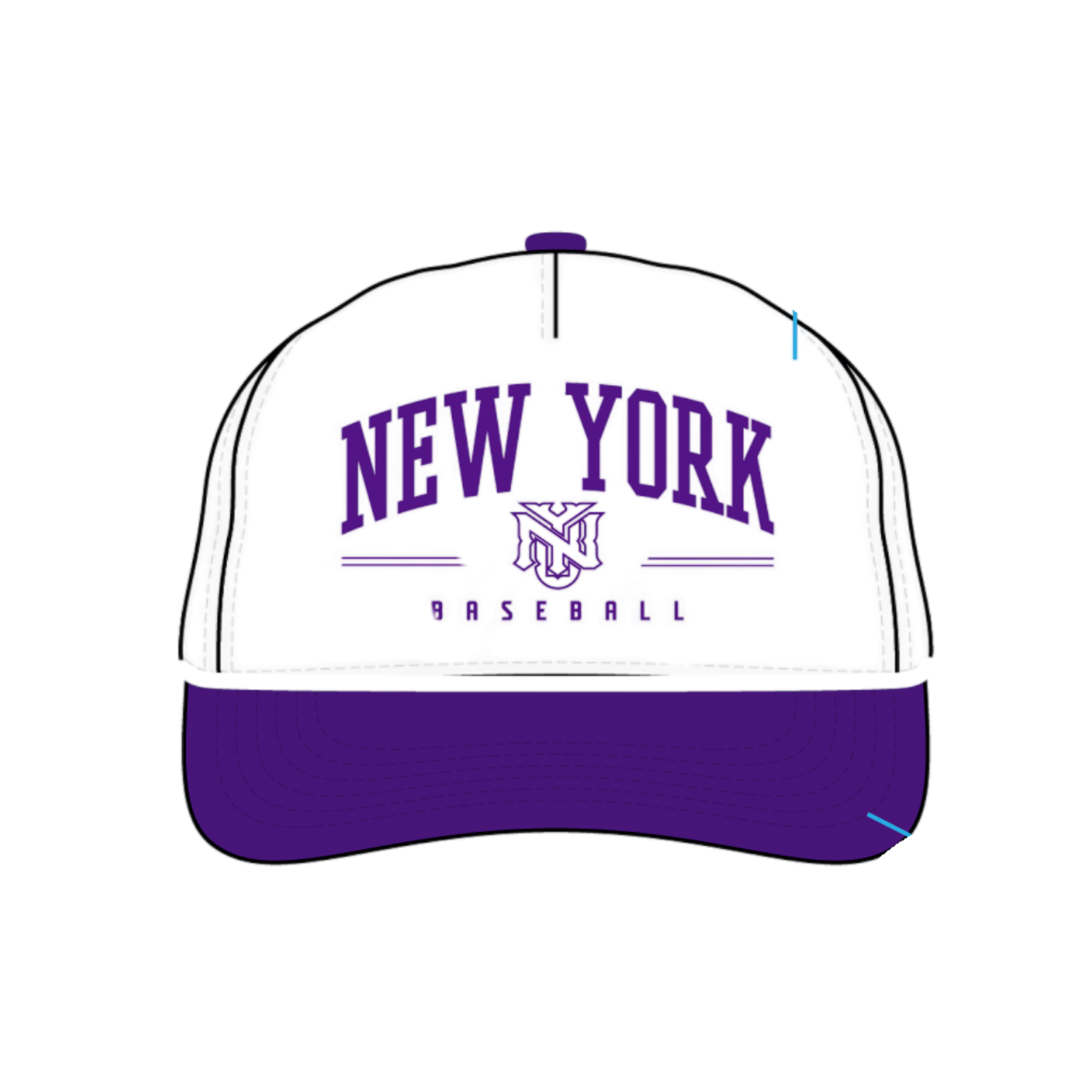 NYU BASEBALL STRUCTURED 5-PANEL SNAPBACK [WHITE]
