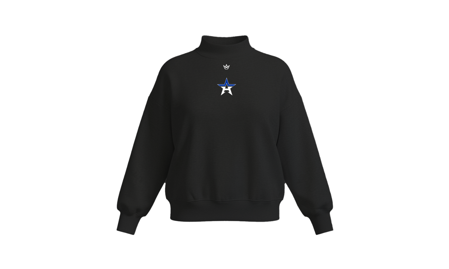 ALLSTARS ACADEMY BASEBALL WOMEN'S COTTON FLEECE MOCKNECK