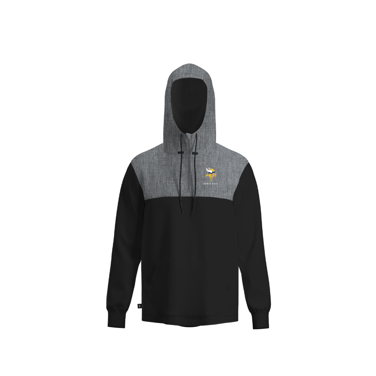 HOPKINS HS PANELED HOODIE [BLACK/GREY]
