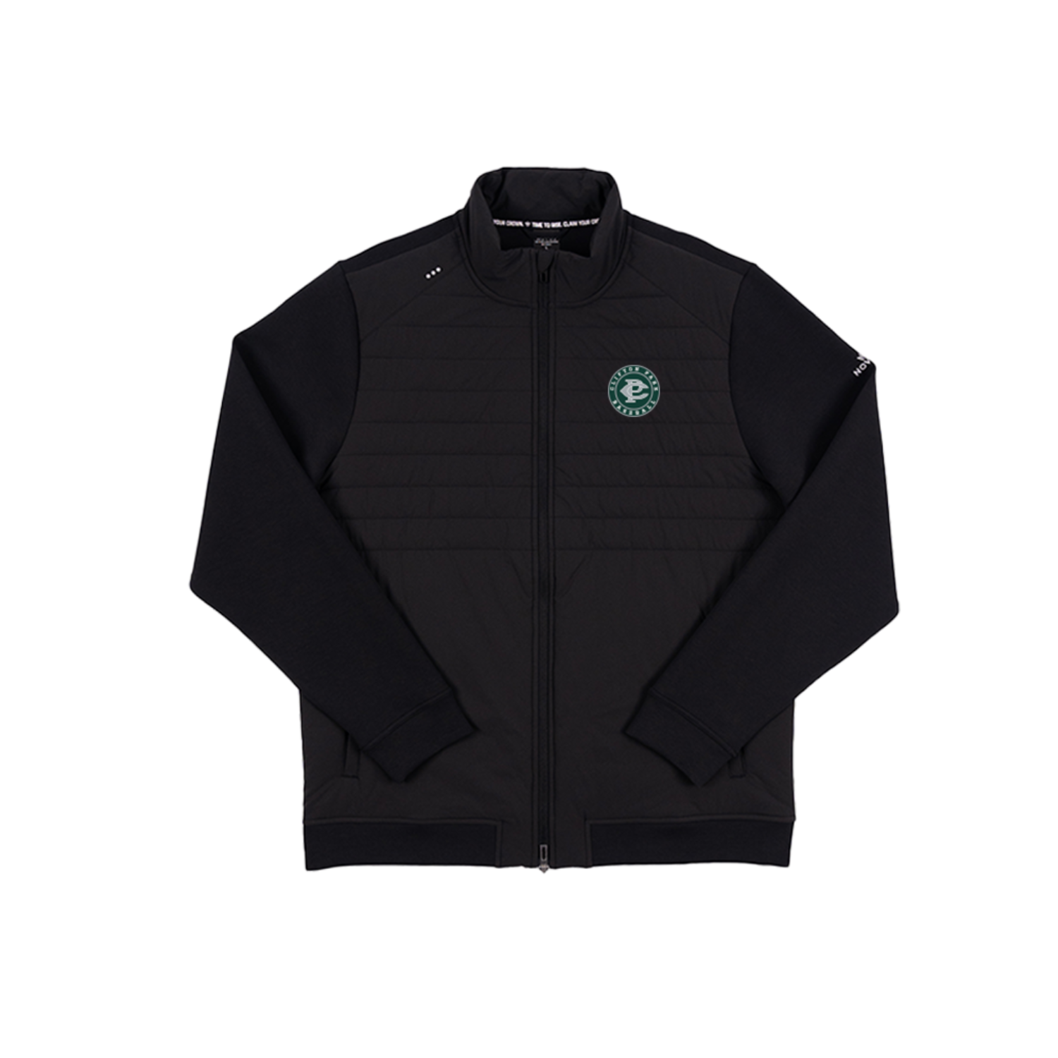 CLIFTON PARK TRAVEL BASEBALL ROYALKNIT HYBRID JACKET - ONYX