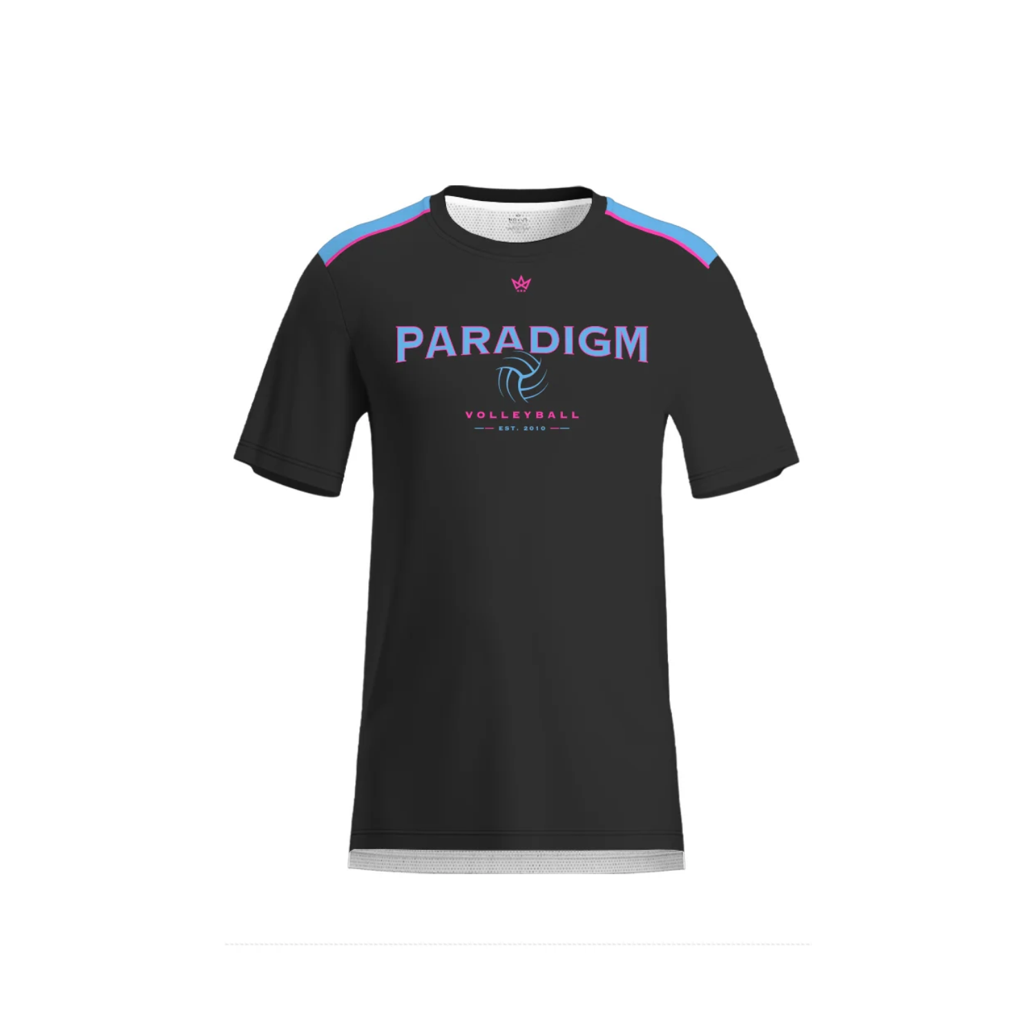 PARADIGM VOLLEYBALL AURA TEE [BLACK/BLUE]