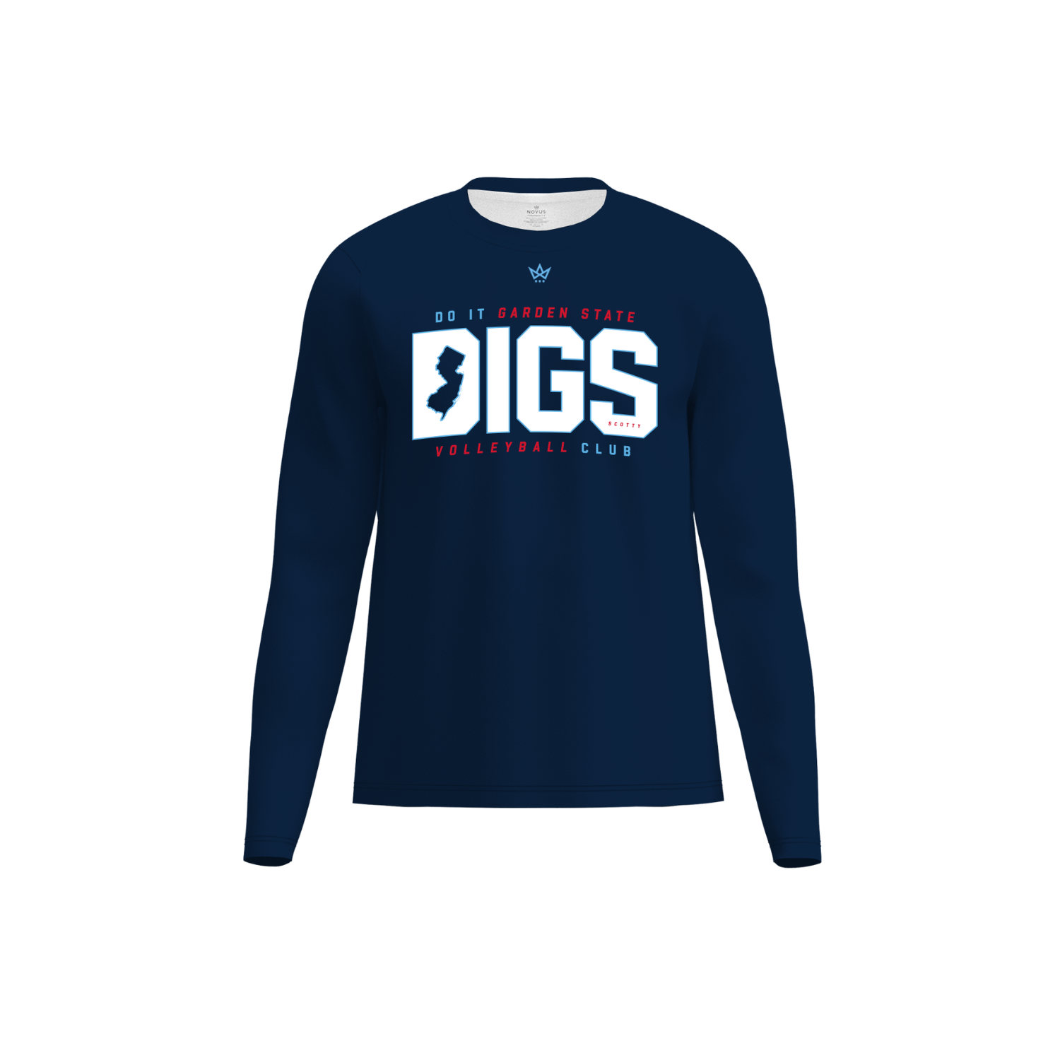 DIGS VOLLEYBALL CLUB ACCESS PERFORMANCE LS - NAVY