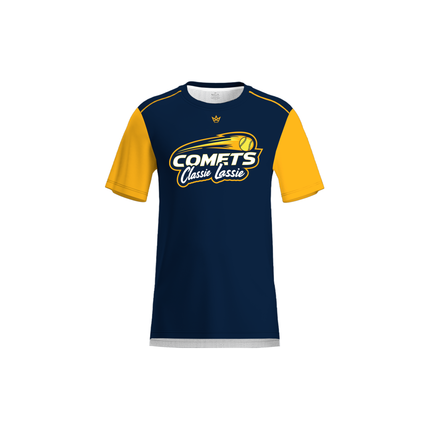 CLASSIE LASSIES COMETS SOFTBALL AURA TEE - YELLOW