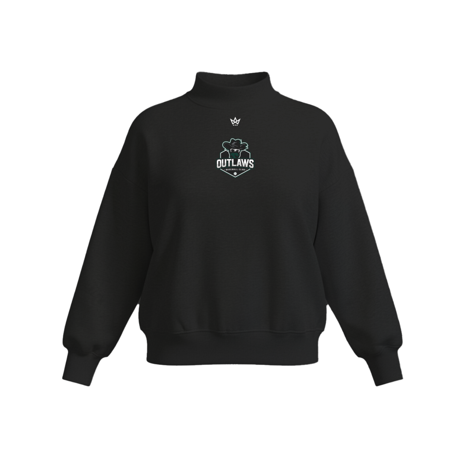OUTLAWS BASEBALL WOMEN'S COTTON FLEECE MOCKNECK - EMB