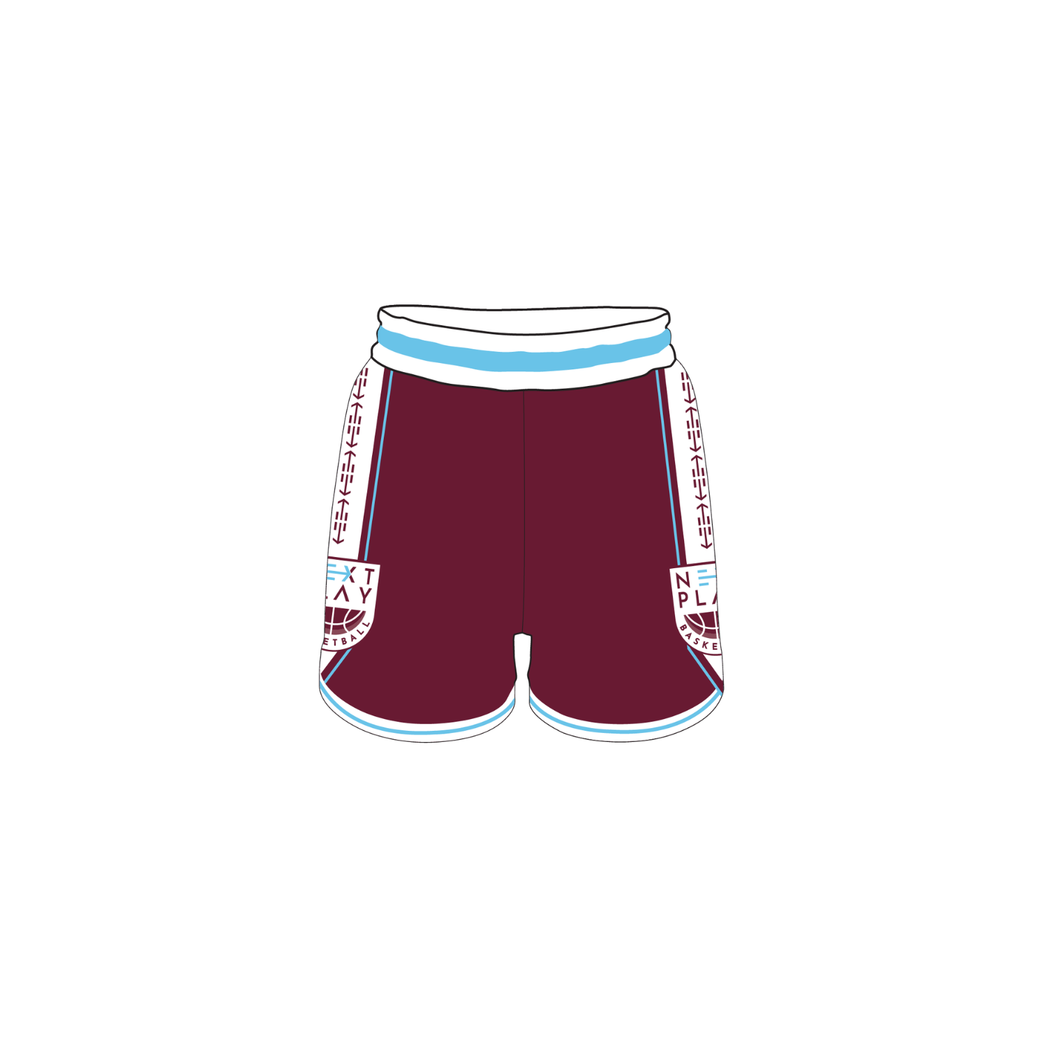NEXT PLAY BASKETBALL '26 WOMEN'S BASKETBALL SHORTS - MAROON