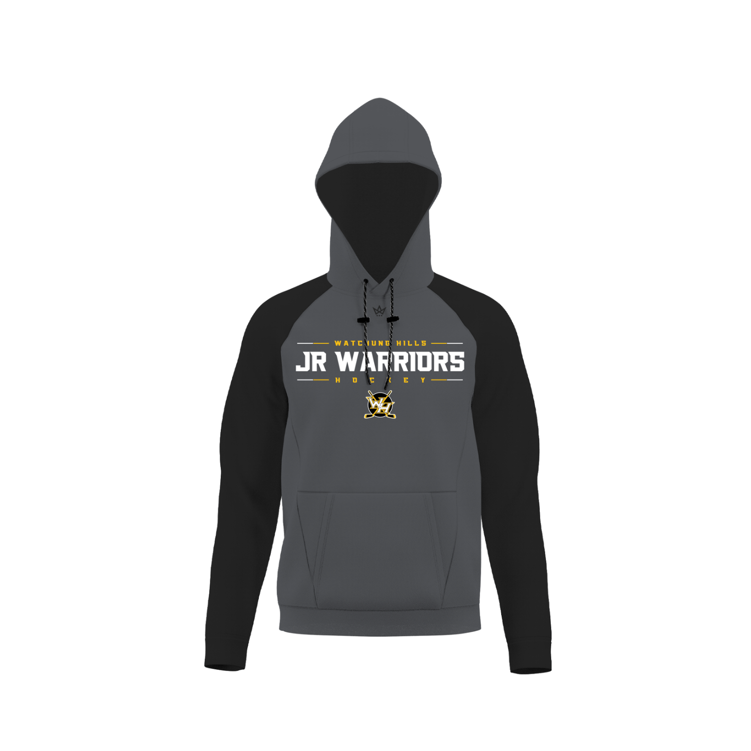 WATCHUNG HILLS JUNIOR WARRIORS HOCKEY HOLIDAY STORE '26 SUB PERFORMANCE FLEECE HOODIE [GRAY/BLACK]