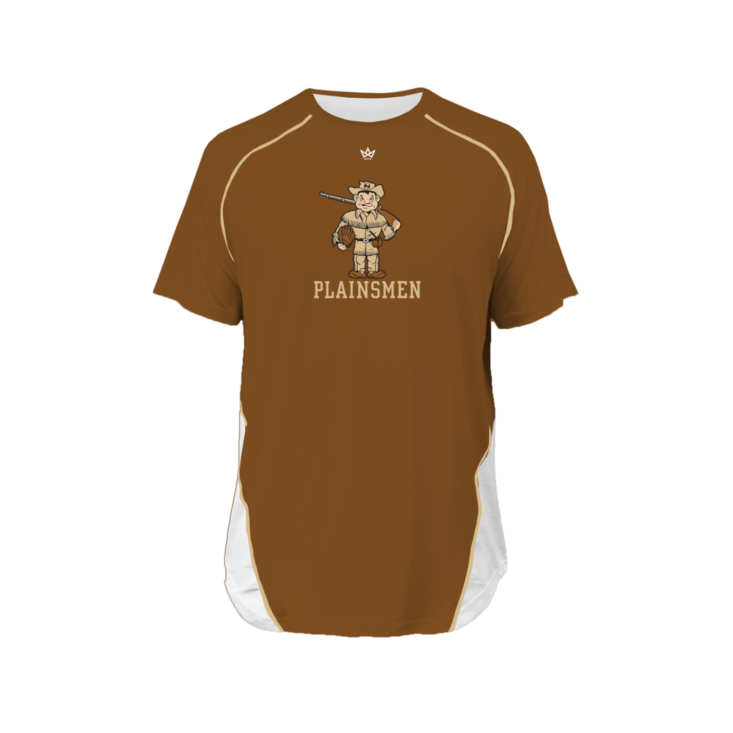 NJC BASEBALL PRO VENTED SS TEE [BROWN/WHITE]
