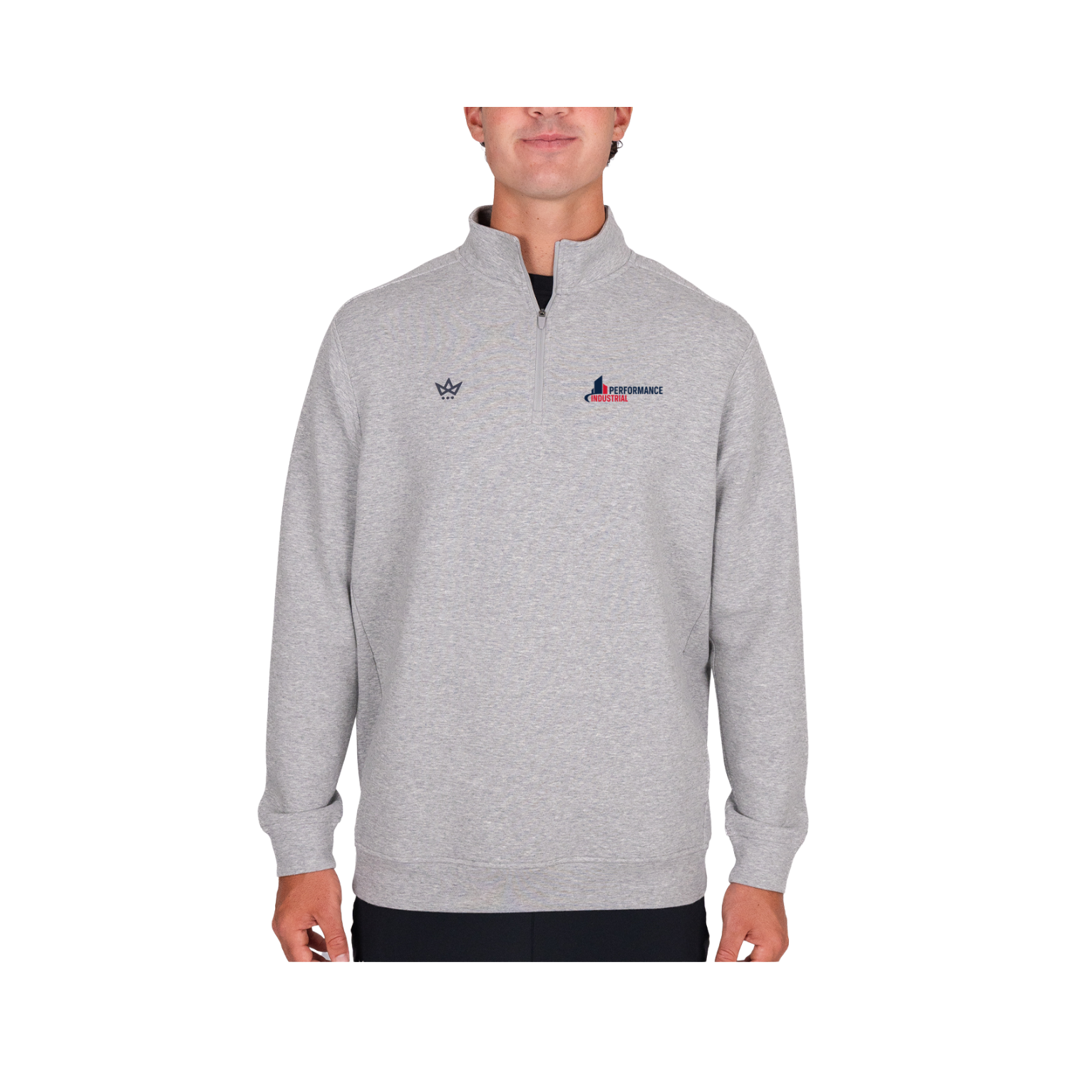 PERFORMANCE INDUSTRIAL FALL ROYALKNIT QUARTER-ZIP - HEATHER STERLING [HEATHER STERLING]
