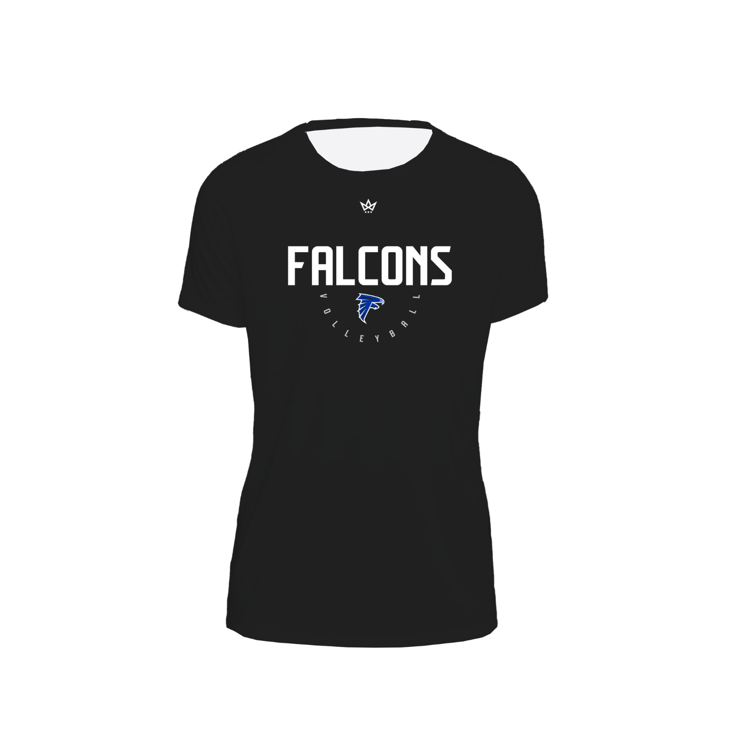 HEALTH SCIENCE CHARTER SCHOOL VOLLEYBALL WOMEN'S PERFORMANCE SS TEE [BLACK/WHITE]