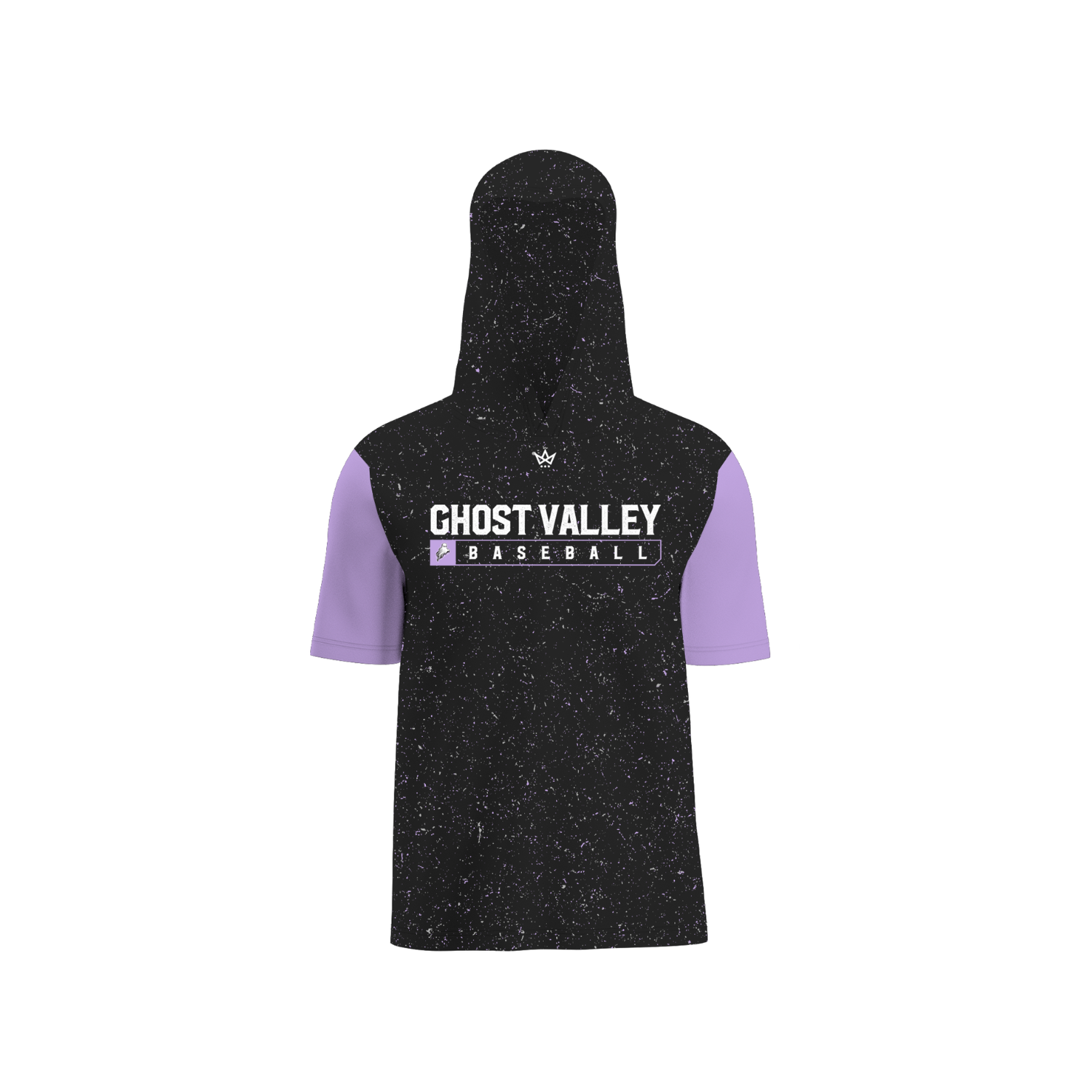 GHOST VALLEY DAWGS PERFORMANCE SS HOODIE [BLACK/PURPLE]