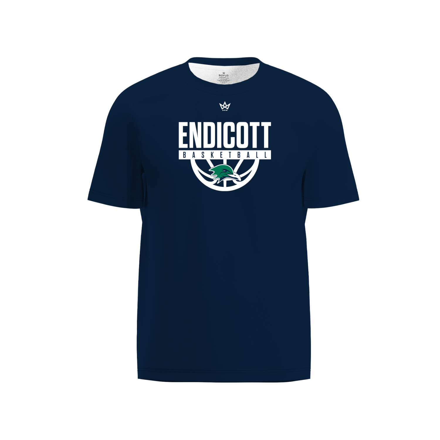 ENDICOTT BASKETBALL PERFORMANCE SS TEE [NAVY]