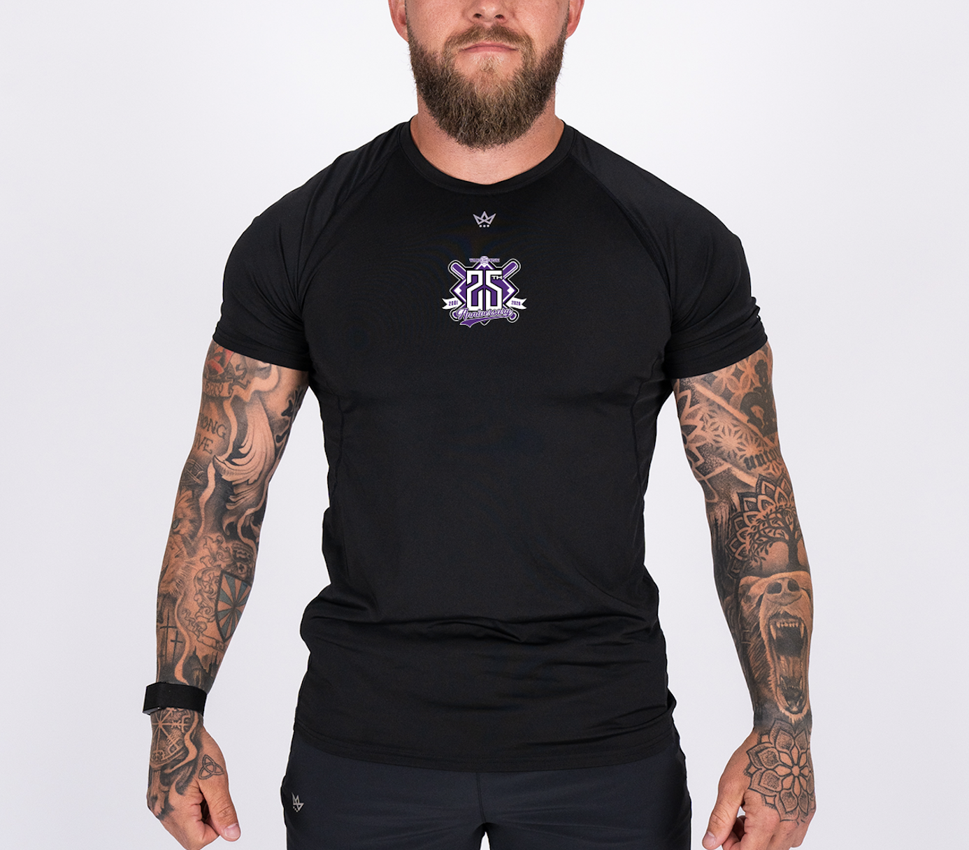 BASEBALL WAREHOUSE BASELAYER SS TEE - ONYX *25TH ANNIVERSARY EDITION*