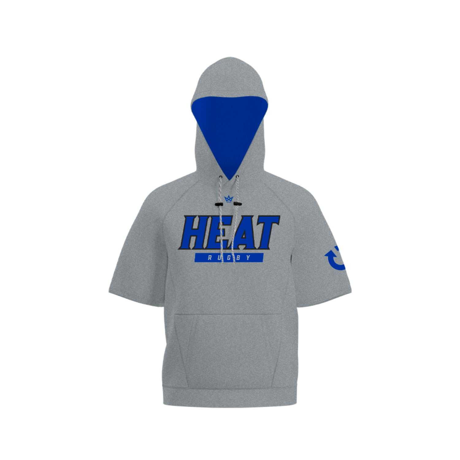 360 HEAT RUGBY SUB PERFORMANCE FLEECE SS HOODIE [GREY]