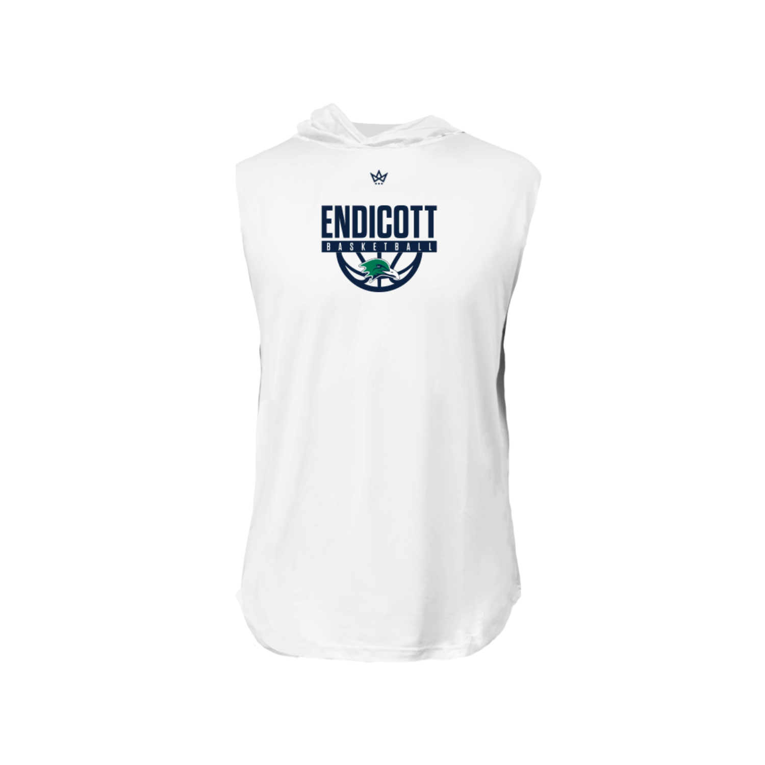 ENDICOTT BASKETBALL PERFORMANCE SLEEVELESS HOODIE [WHITE]