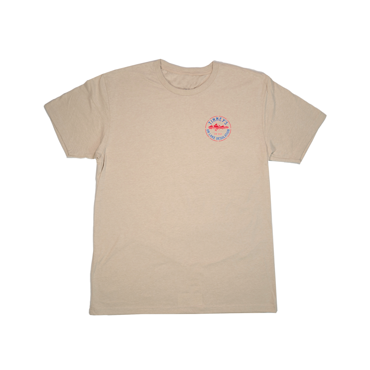 TINNEY'S 2026 BASIC COTTON SS TEE [TAN RED LETTERS]
