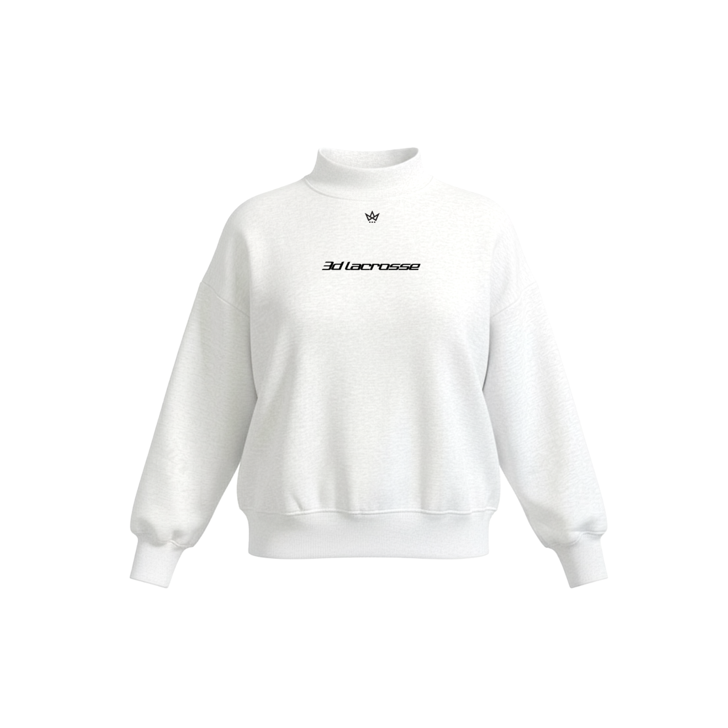 3D NATIONAL WOMEN'S COTTON FLEECE MOCKNECK - GARDEN STATE (WHITE - BACK LOGO)