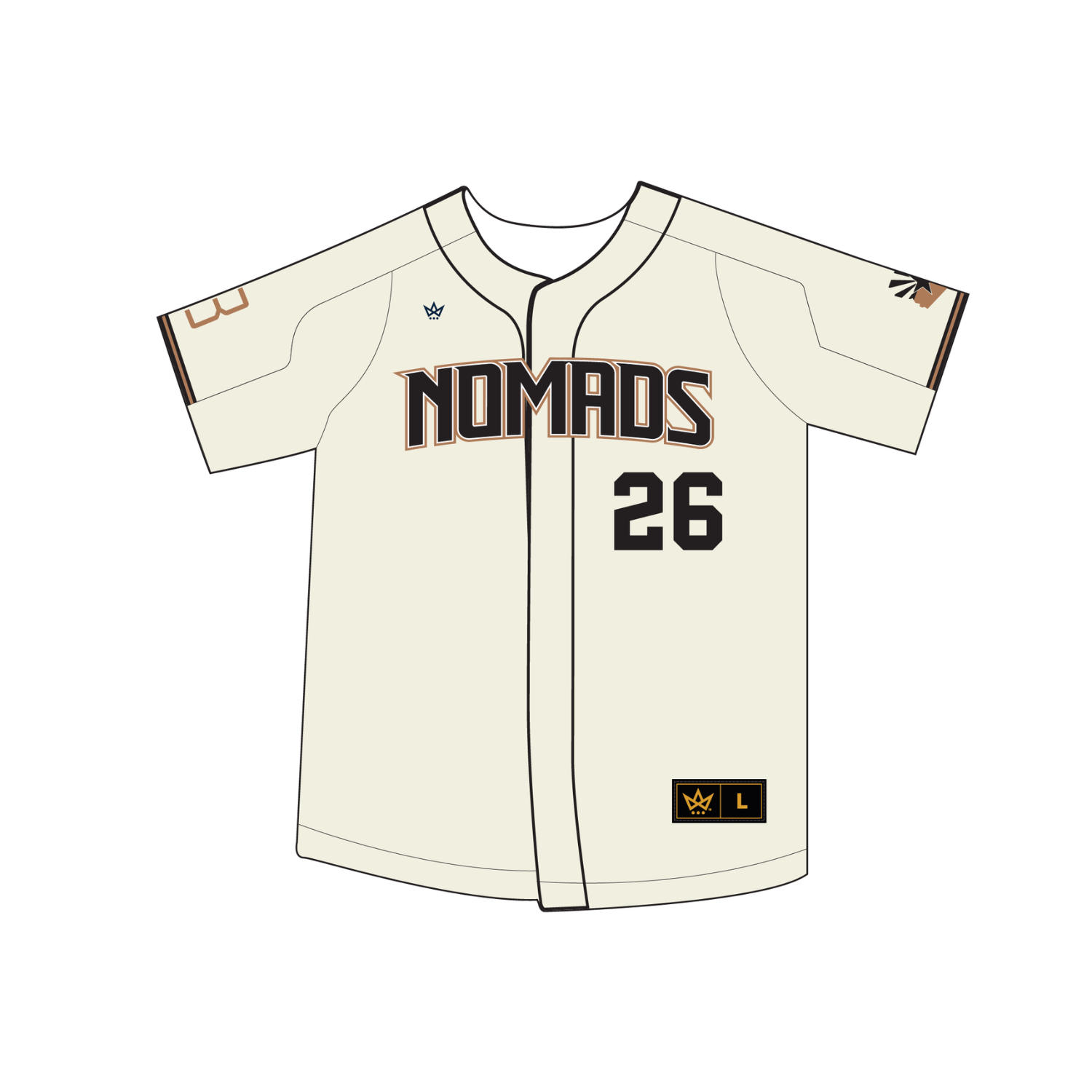 NOMADIC BASEBALL BASEBALL VENTUS FULL BUTTON JERSEY [CREAM]