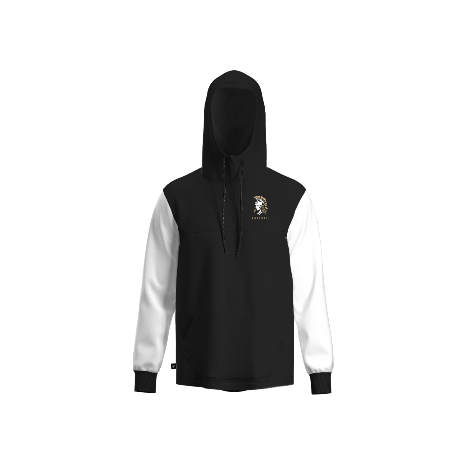 VICTORY SOFTBALL PANELED HOODIE - WHITE