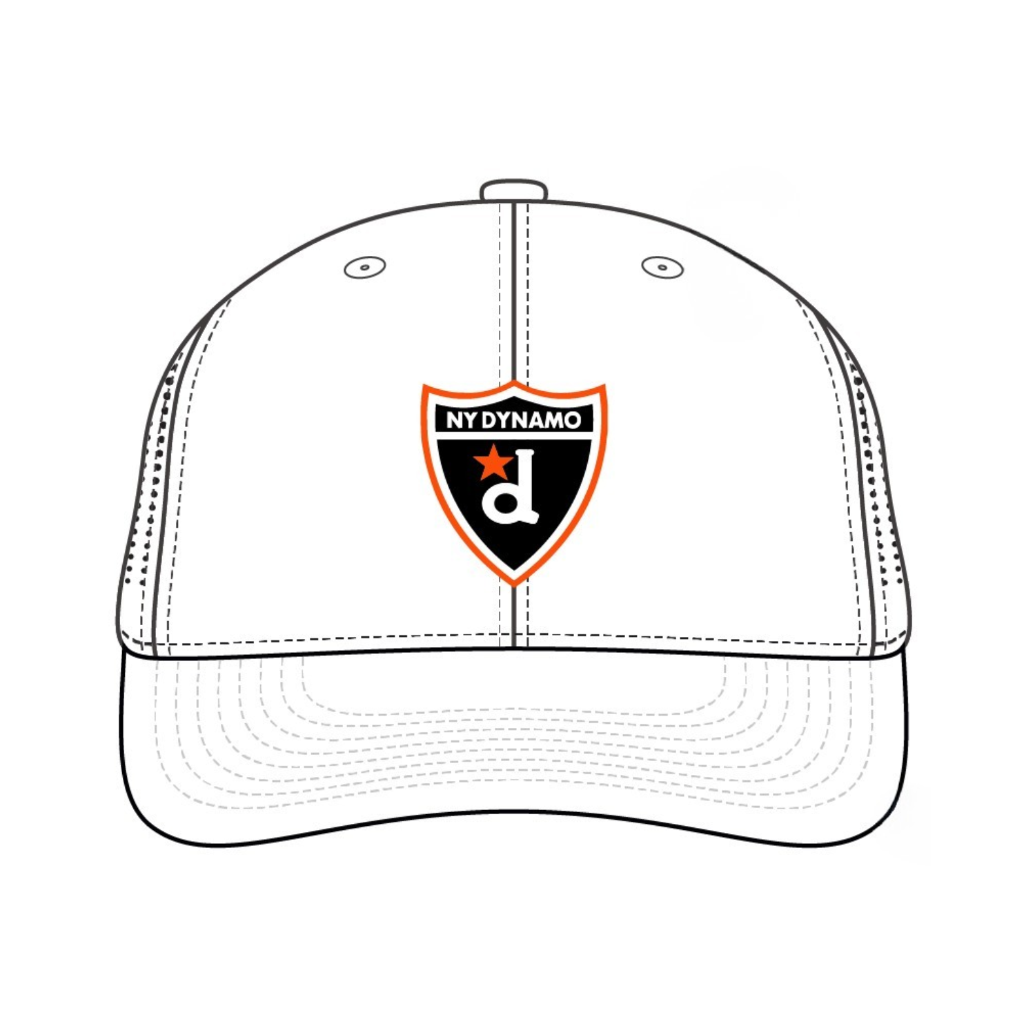 NY DYNAMO/NY CAPITALS PRO TECH STRUCTURED 6-PANEL SNAPBACK [WHITE]