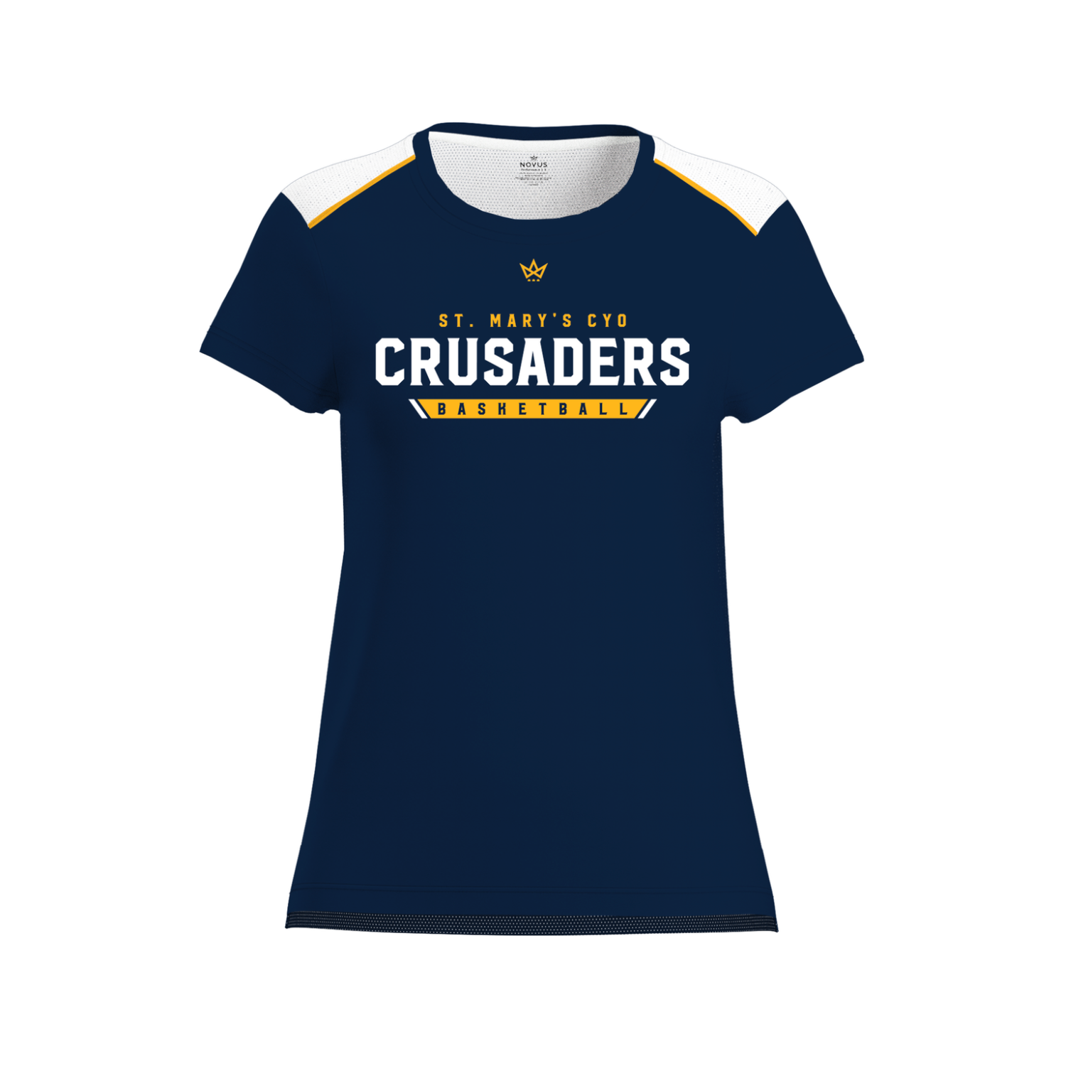 ST. MARY'S CYO WOMEN'S AURA TEE [NAVY/WHITE]