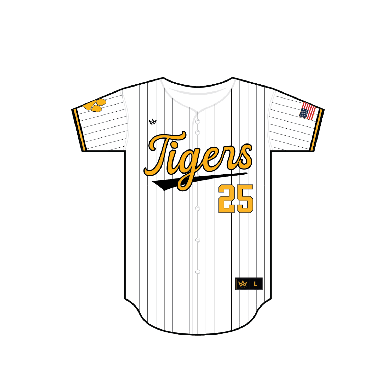 CRESCENT HS BASEBALL BASEBALL FULL BUTTON JERSEY