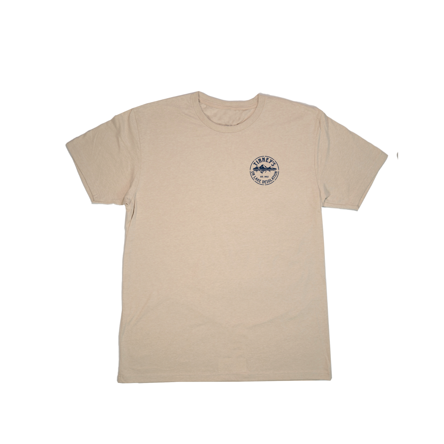 TINNEY'S 2026 BASIC COTTON SS TEE [TAN BLACK LETTERS]