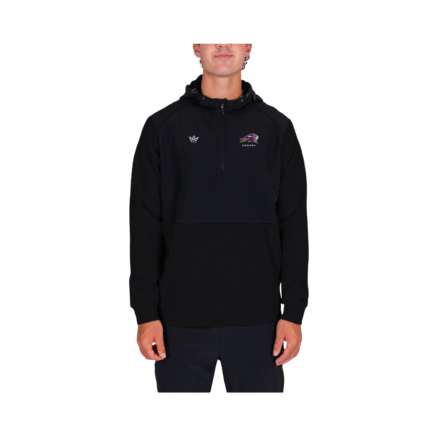 ST.MICHAELS HOCKEY ROYALKNIT PANELED HOODIE - ONYX/ONYX