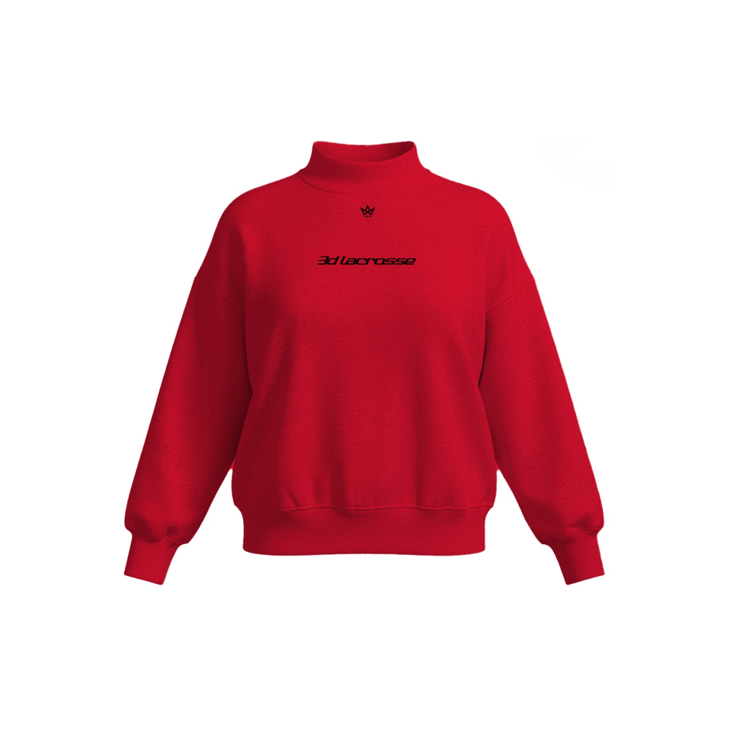 3D NATIONAL WOMEN'S COTTON FLEECE MOCKNECK - MARYLAND (RED)
