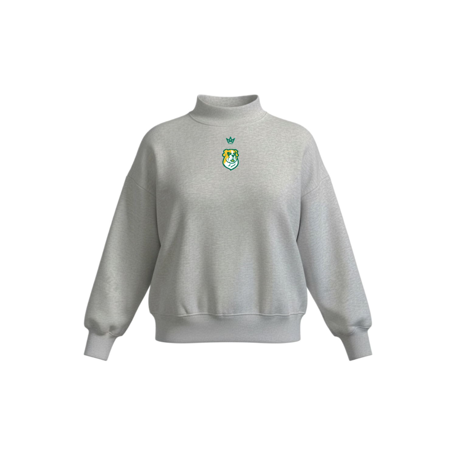 SIENA UNIVERSITY CROSS COUNTRY & TRACK WOMEN'S COTTON FLEECE MOCKNECK - GREY